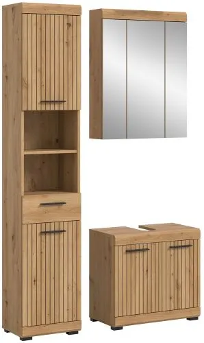 Badezimmer-Set Scout | Artisan Eiche | 3-teilig mit Aufsatzleuchte