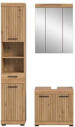Badezimmer-Set Scout | Artisan Eiche | 3-teilig mit Aufsatzleuchte