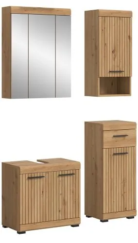 Badezimmer-Set Scout | Artisan Eiche | 4-teilig mit Aufsatzleuchte