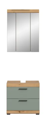 Badezimmer-Set Scout 6 | Salbei / Artisan Eiche | 2-teilig