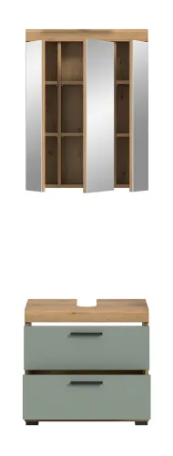 Badezimmer-Set Scout 6 | Salbei / Artisan Eiche | 2-teilig