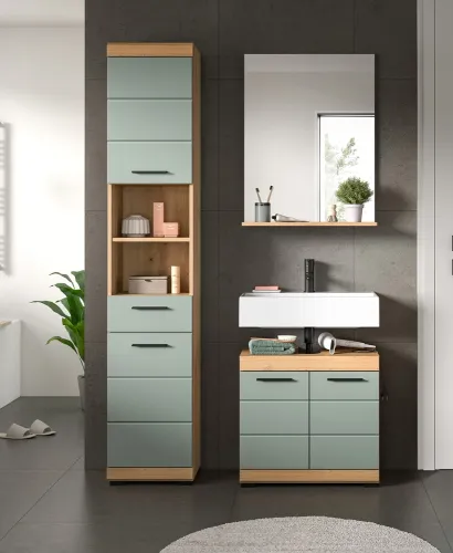 Badezimmer-Set Scout | Salbei / Artisan Eiche | 3-teilig