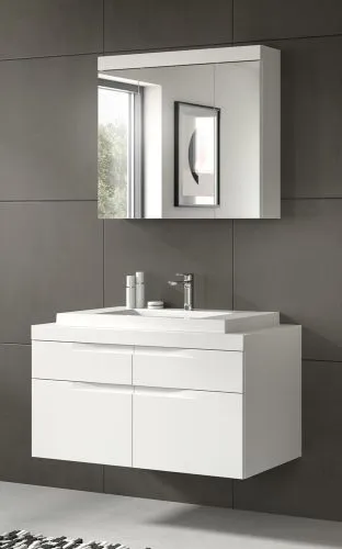 Badezimmer Set Viana | 2-teilig | weiß | inkl. Waschbecken