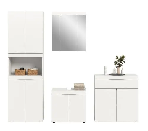 Badezimmer Set Viana | 4-teilig | weiß