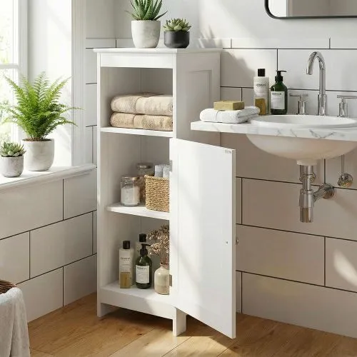 Badezimmerregal Regal Zisan | weiß