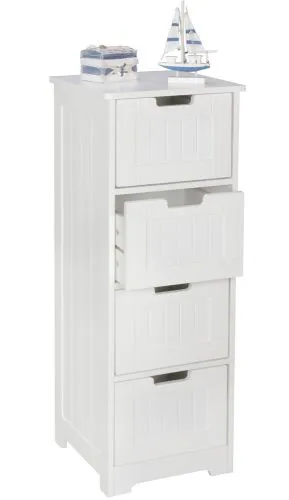 Badezimmerschrank Luis | mit Schubläden | weiß matt