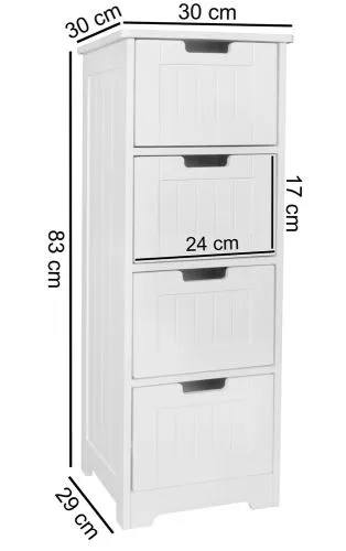 Badezimmerschrank Luis | mit Schubläden | weiß matt