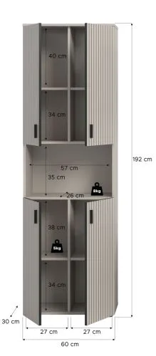 Badezimmerschrank Mone | Kaschmir