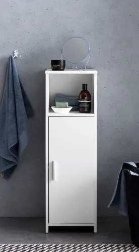 Badezimmerschrank Xavienne | mit Schubläden | weiß