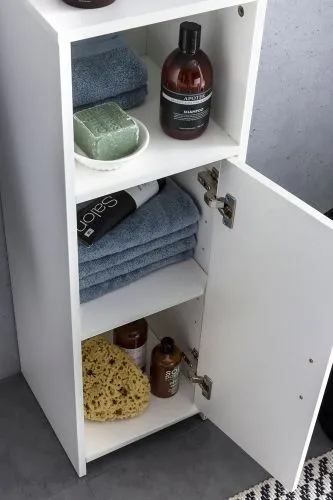 Badezimmerschrank Xavienne | mit Schubläden | weiß