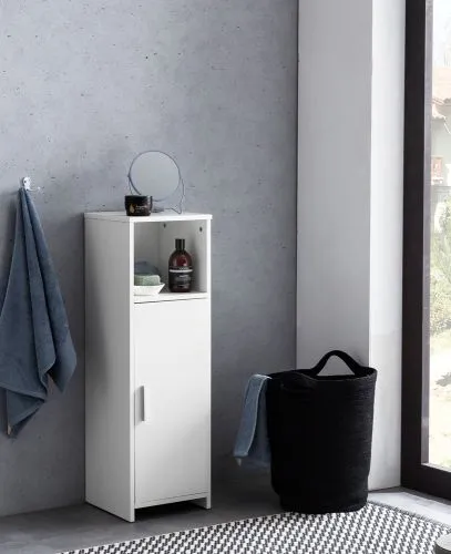 Badezimmerschrank Xavienne | mit Schubläden | weiß