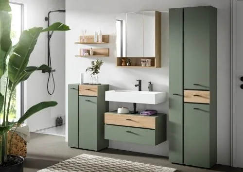 Badkombination Bad Set Aqua | 2-teilig | Sage Green / Evoke Oak ohne