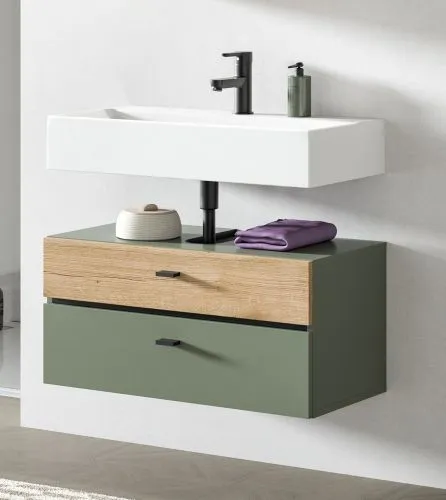 Badkombination Bad Set Aqua | 4-teilig | Sage Green / Evoke Oak