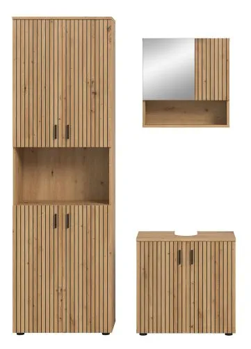 Badkombination Mone | 3-teilig | Artisan Oak ohne Aufsatzleuchte