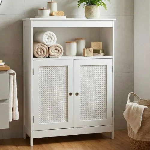 Badschrank Badezimmerkommode Zisan | weiß