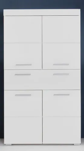 Badschrank Badkommode breit Amanda | weiß Hochglanz