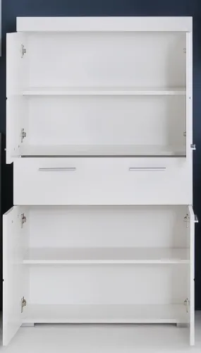 Badschrank Badkommode breit Amanda | weiß Hochglanz