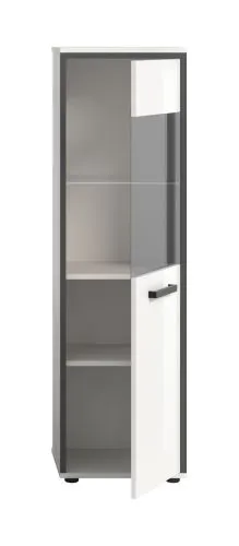 Badschrank Kojak | weiß / weiß Hochglanz | optional Beleuchtung