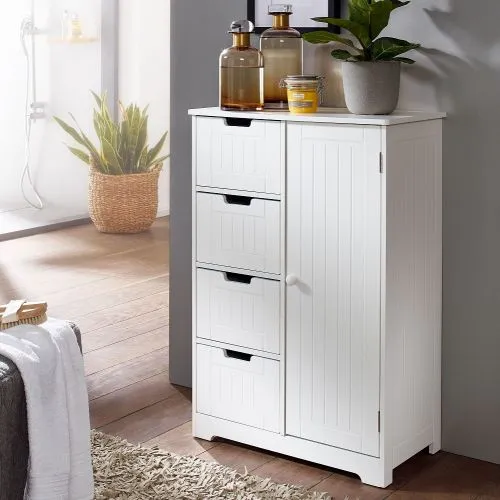 Badschrank Luis | matt weiß | lackiert