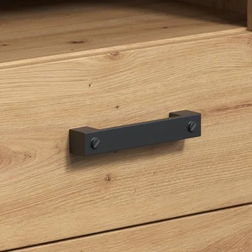 Spiegelschrank Bad Follow | Artisan Eiche / Matera grau mit LED Aufsatzleuchte