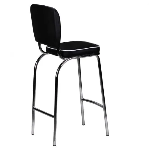 Barstuhl Deni | Retro Vintage | schwarz / weiß