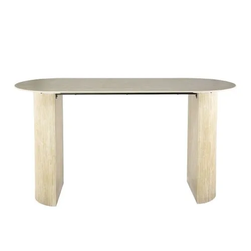 Bartisch Homa | oval | 180 cm | Keramik | Travertin