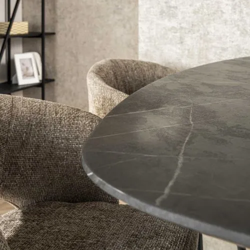 Bartisch Pouzina | 140cm | Kreuzgestell | 3D Melamin graphite