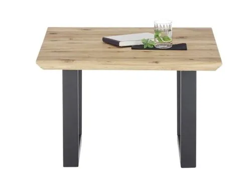 Couchtisch Asola | T-Fuß | Eiche / schwarz | 70x45x70
