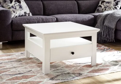 Couchtisch Baxter | Landhausstil | weiß | 70x70 cm