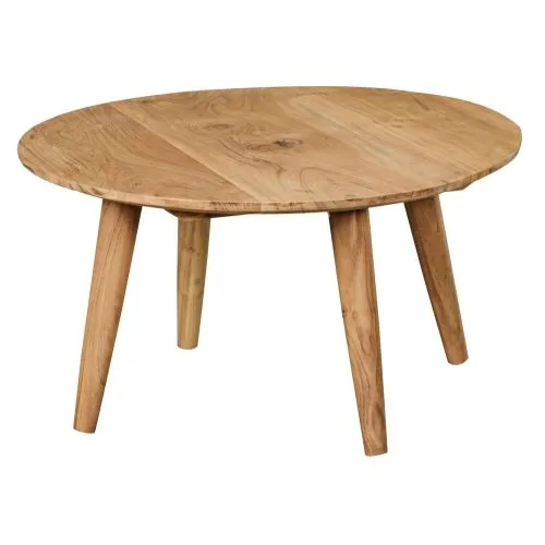Couchtisch Boha | Ø 75 | Akazie Holz massiv | braun