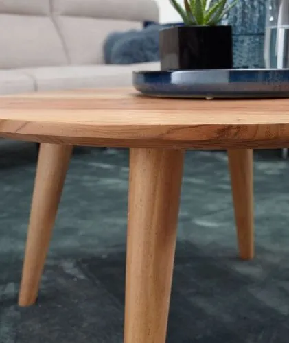 Couchtisch Boha | Ø 75 | Akazie Holz massiv | braun