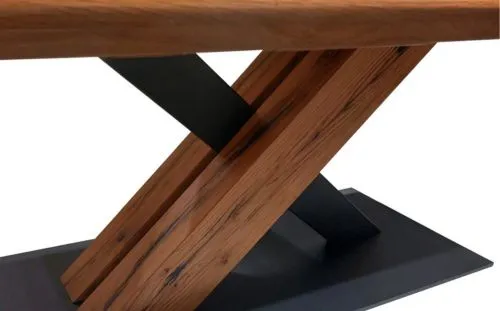 Couchtisch Camden | Eiche massiv | 110 cm | Eiche / schwarz