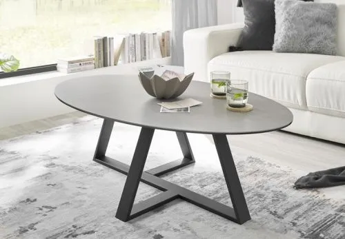 Couchtisch Elbing | grau / schwarz