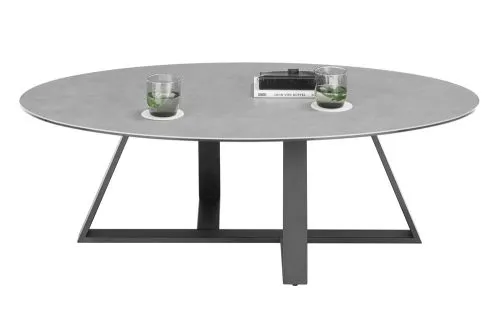 Couchtisch Elbing | grau / schwarz