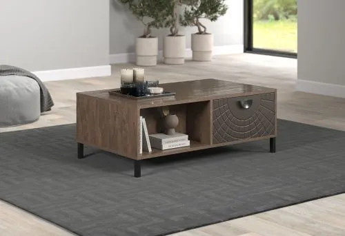 Couchtisch Fusion | Wohnzimmertisch | Rostoptik Rusty Flow / Perlbronze