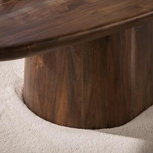 Couchtisch Gloria | 135cm | oval | Akazie massiv | braun