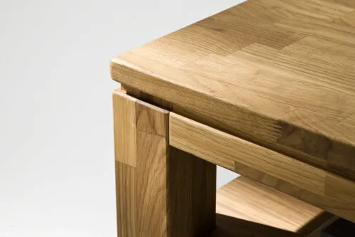 Couchtisch Gordon | Asteiche massiv | mit Schubkästen | 115X70