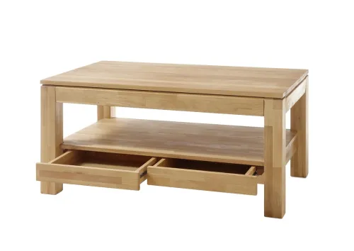 Couchtisch Gordon | Kernbuche massiv | mit Schubkästen | 115X70