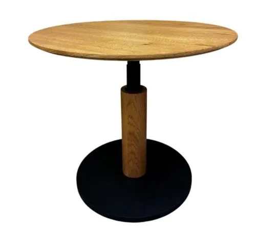 Couchtisch Kaunas rund mit Lift | 70 cm | natur / schwarz