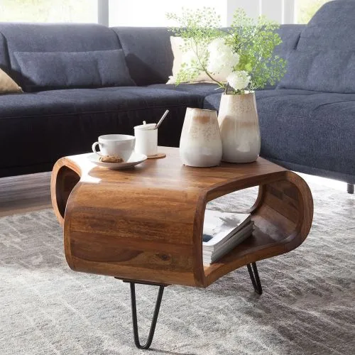 Couchtisch Malaya | 55x55 | Sheesham Holz massiv | braun