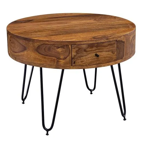 Couchtisch Mito | ∅60 | Sheesham Holz massiv | braun