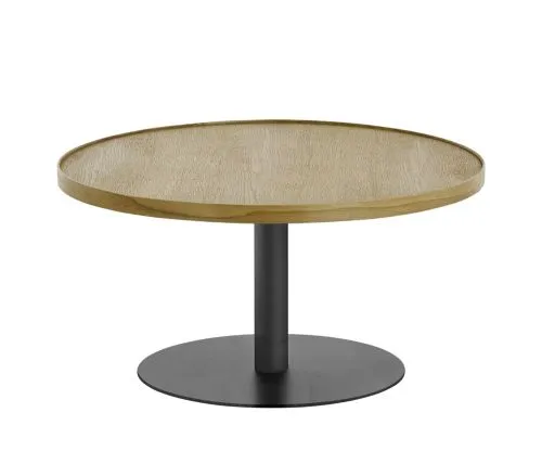 Couchtisch Monteverde | rund | Ø60 | Eiche / schwarz | 60 x 40 cm