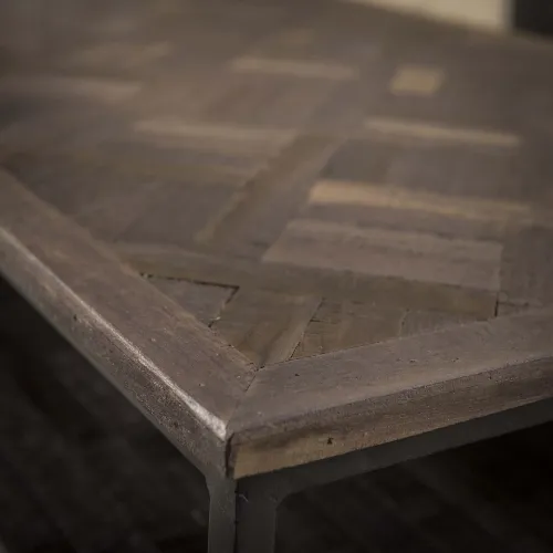 Couchtisch Nagisa | Teakholz massiv | 120x60 | braun / schwarz