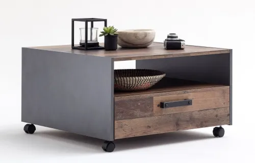 Couchtisch | Old Used Wood / Matera grau | Beistelltisch | Indy