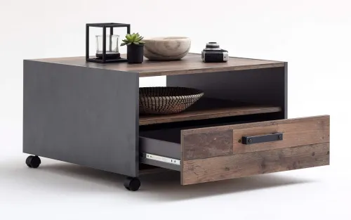 Couchtisch | Old Used Wood / Matera grau | Beistelltisch | Indy