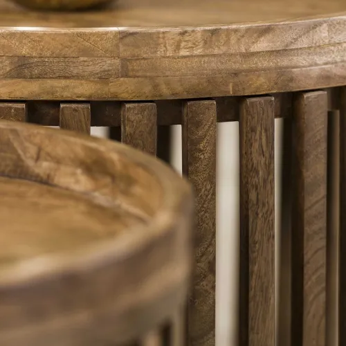 Couchtisch Set Dwina 2-teilig | Ø58/Ø65 | Mangoholz