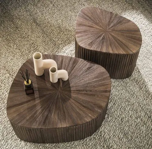 Couchtisch Set Luck 2 | 2-teilig | Teakholz massiv | Espresso