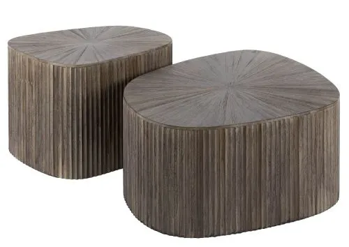 Couchtisch Set Luck 2 | 2-teilig | Teakholz massiv | Espresso