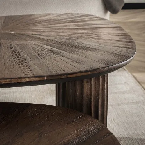 Couchtisch Set Naru | viereckig | 2-teilig | Teakholz massiv | Espresso
