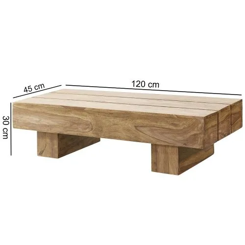 Couchtisch Sira | Akazie Massiv | Natur